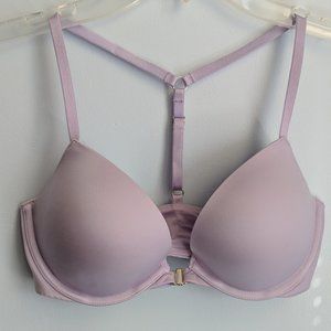 Victoria's Secret 32D Purple Very Sexy Pushup Racerback Front Open Bra